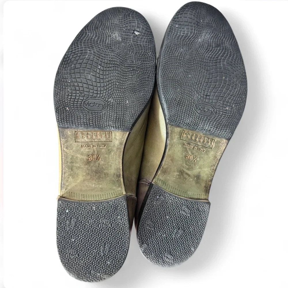 Fratelli‎ Rossetti Leather Slip On EU 36.5 (M 4.5 W 6) Italy Two Tone Old Money